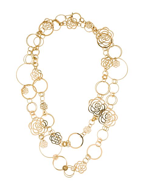 chanel camillia|Chanel camellia flower necklace.